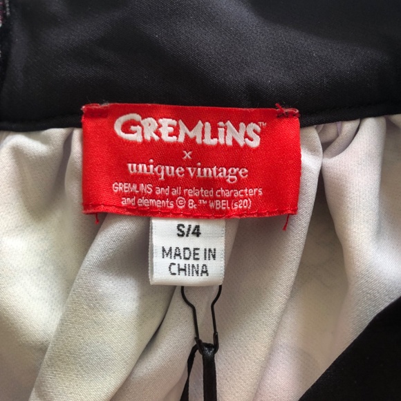 Gremlins x Unique Vintage Mogwai Rules Print Jayne Swing Skirt, NWT - Picture 8 of 11